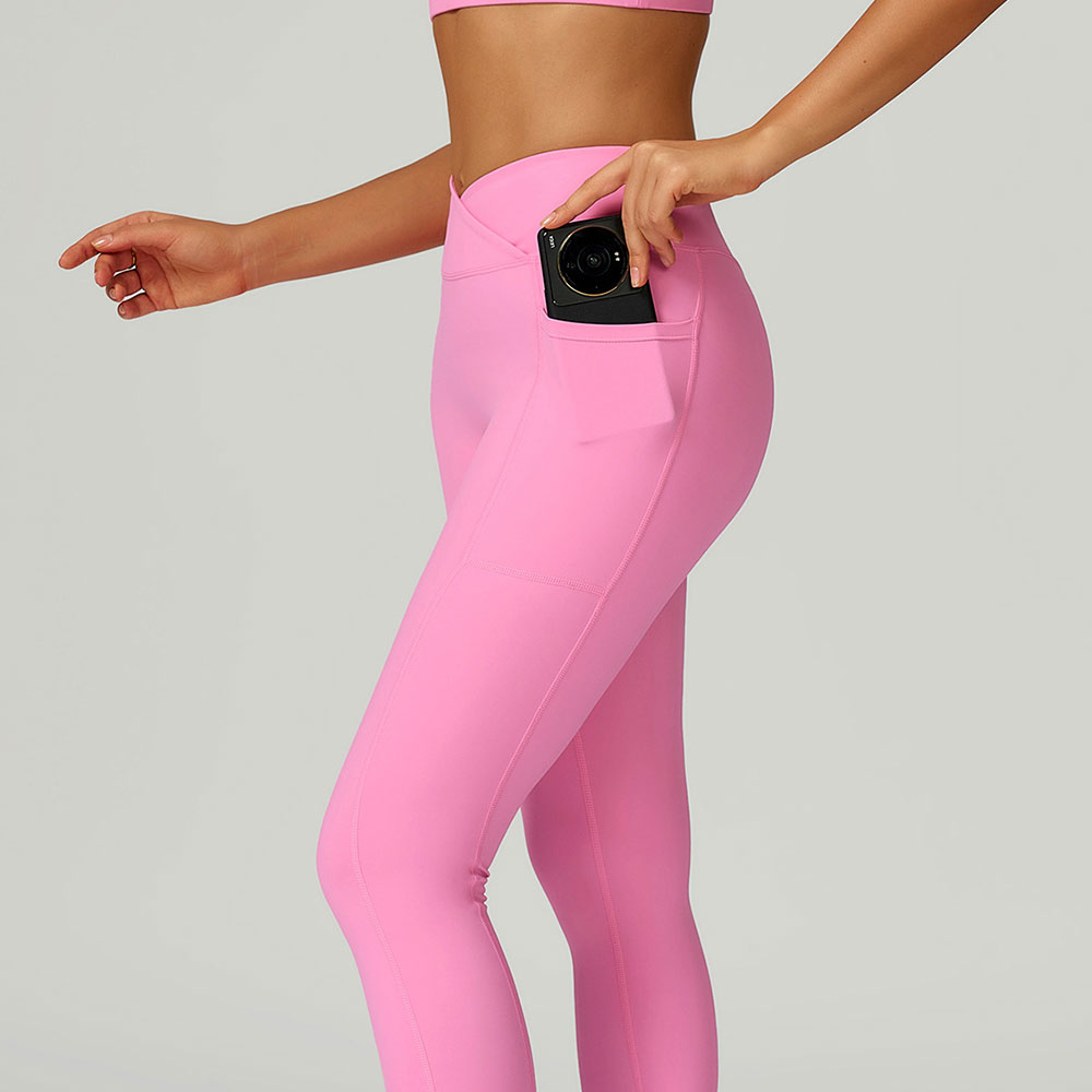 Crossfit Equipment - Legginsy do jogi z krzyżowym pasem,